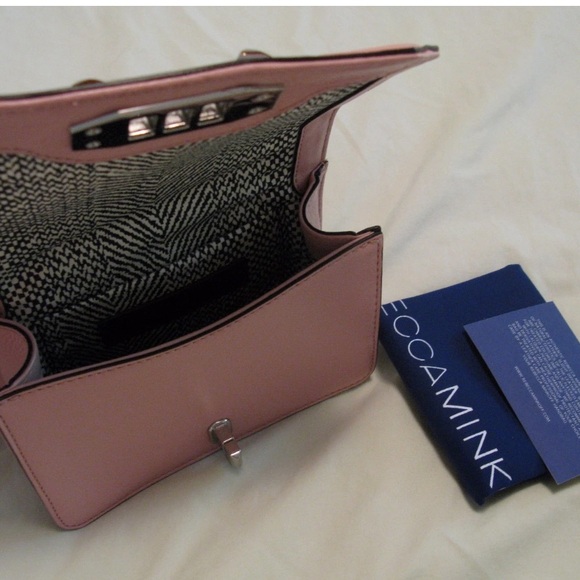 Rebecca Minkoff 'Mini Love' Bag - Primrose Pink w/ Silver Crossbody Clutch NWT - Picture 7 of 8